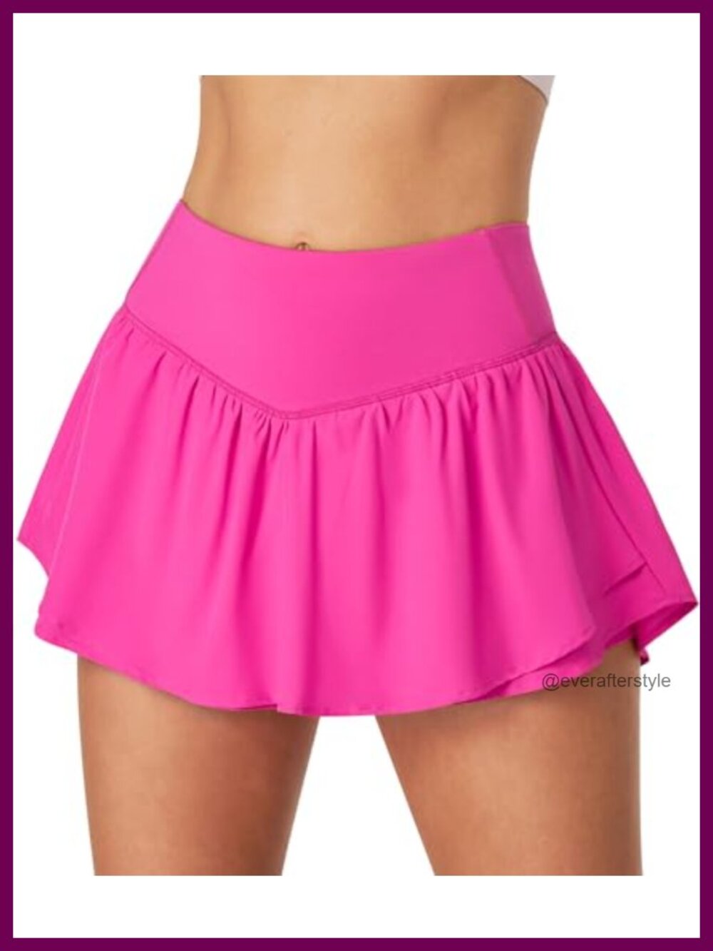 Women's Flowy Athletic Skort with Pockets Tummy Control Running Tennis Golf